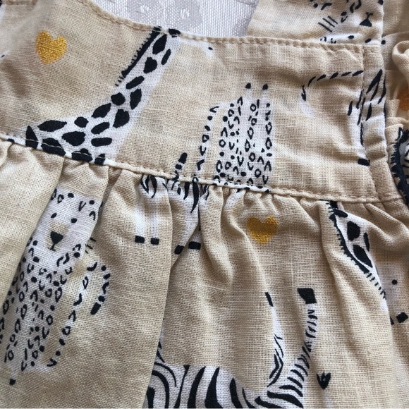 Koala kids Toddler Girls Size 3T Sleeveless Summer Dress Safari Animal Tan/Black - Picture 14 of 14